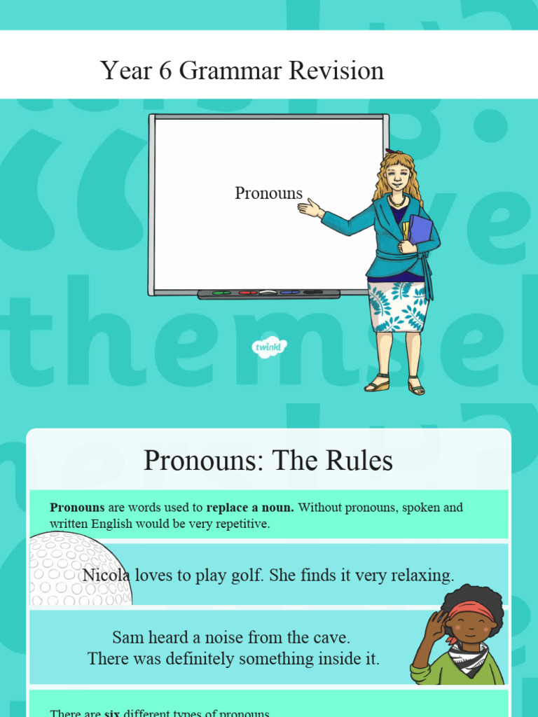T2 e 2144 year 6 grammar revision guide and quick quiz pronouns