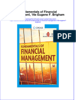 Full Ebook of Fundamentals of Financial Management 16E Eugene F Brigham Online PDF All Chapter