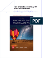 Full Ebook of Fundamentals of Cost Accounting 7Th Edition William Lanen Online PDF All Chapter