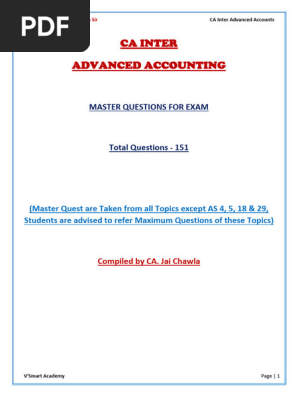 151 Master Questions by Jai Sir | PDF | Deferred Tax