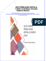 full download Quo Vadis Pemilihan Kepala Daerah 2020 1St Edition Christin Septina Basani online full chapter pdf 