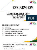 Administrative Unit Process Review Davao de Oro Imo