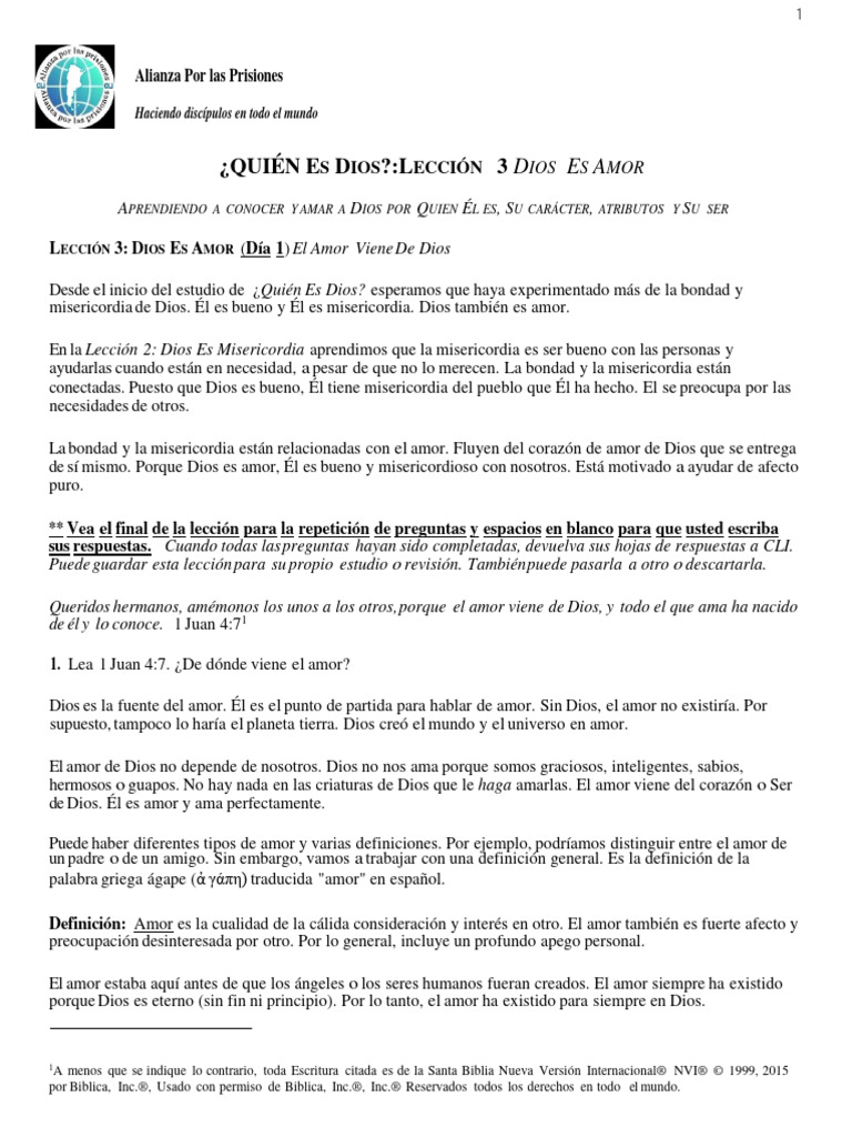 Leccion 3 Corregido | PDF | Amor | Pecado