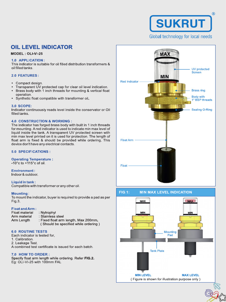 Se-Catlg-Oli-06-K Oil Level Indicator-Vi-25 | PDF