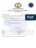 HNLU Moot Notice