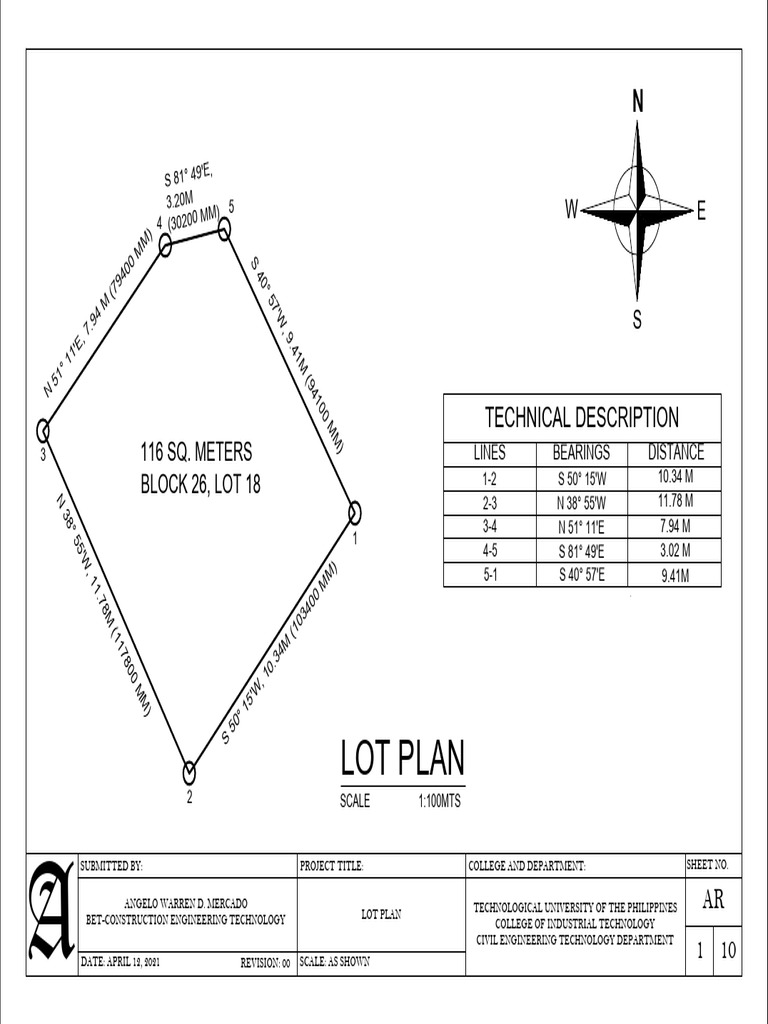 Lot Plan for Block 26, Lot 18 | PDF