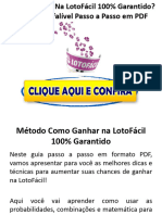 Como Ganhar Na Lotofacil 100 Garantido Esquema Infalivel Passo a Passo PDF