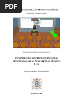 Controlo de assiduidade em aulas efectuadas no mundo virtual Second Life®