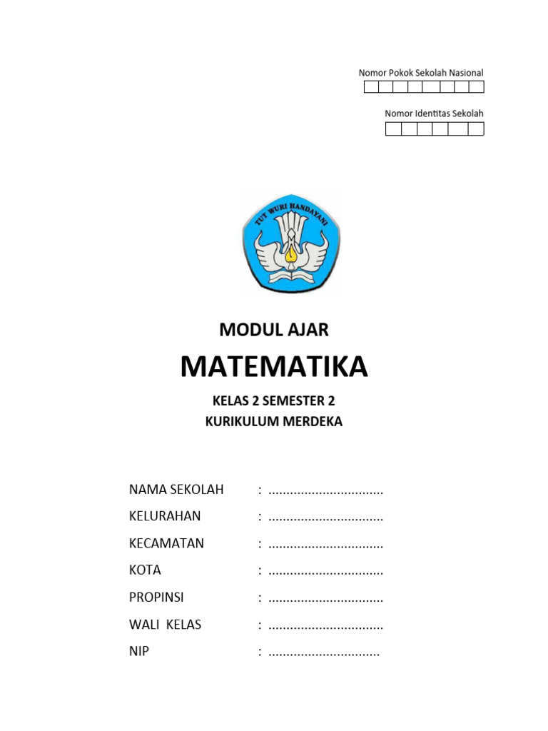 Modul Ajar Matematika Kelas 2 | PDF