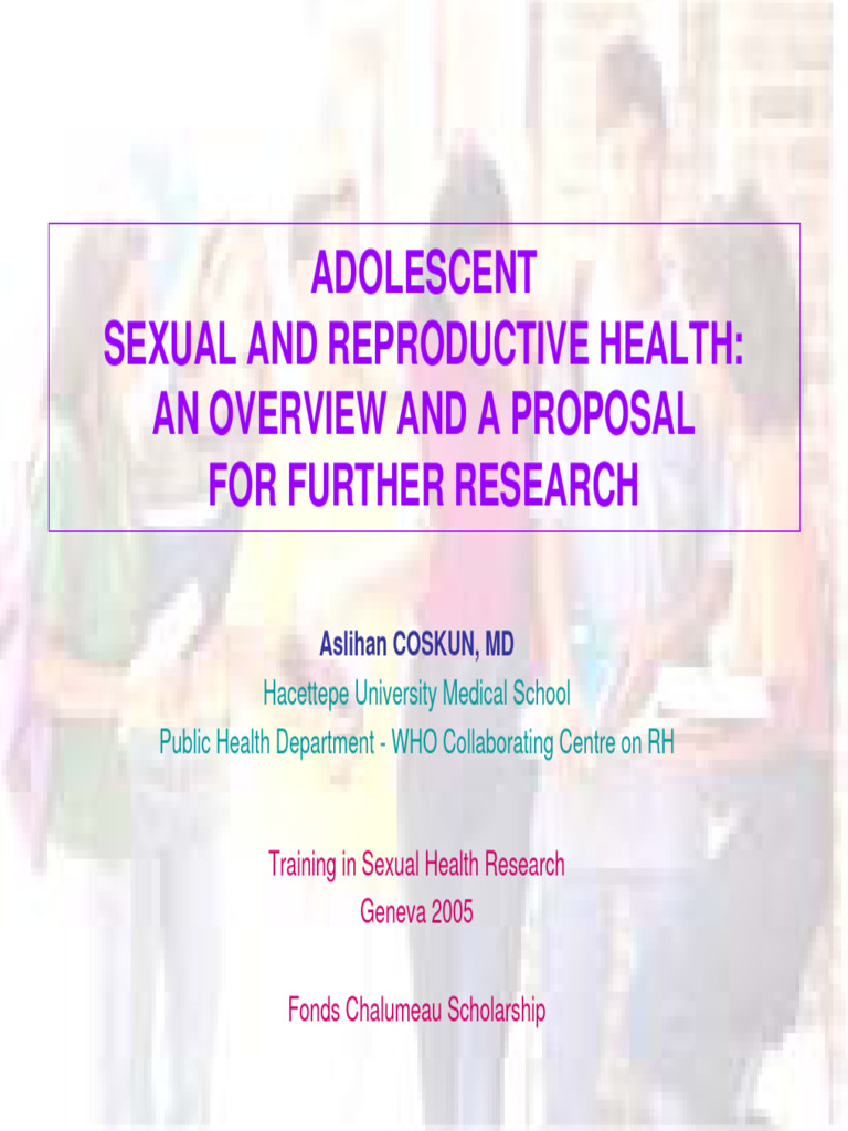 Adolescent Sexual Reproductive Health | PDF | Sexually Transmitted ...