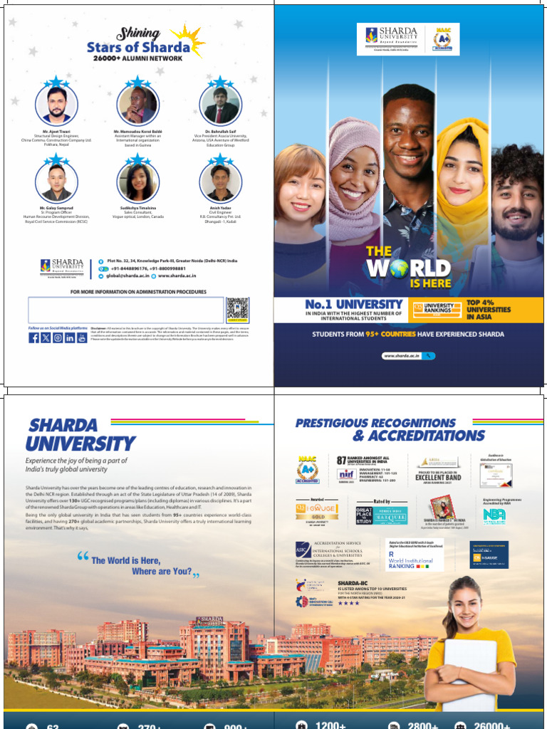 Sharda University - 2024 - International Fee Brochure | PDF | Cost Of ...