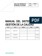 Manual Del Sistema de Gestón de La Calidad - Empresa El Buen Pan