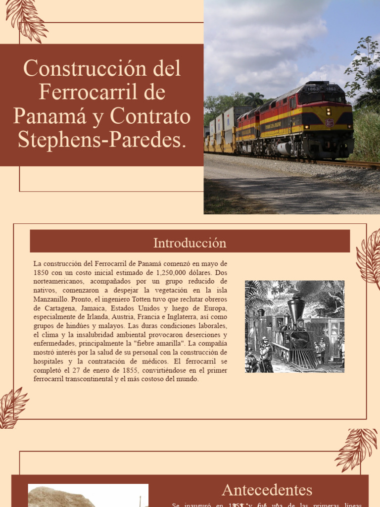 Construcción del Ferrocarril de Panamá | PDF | canal de Panama ...