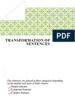 Transformation of Sentences