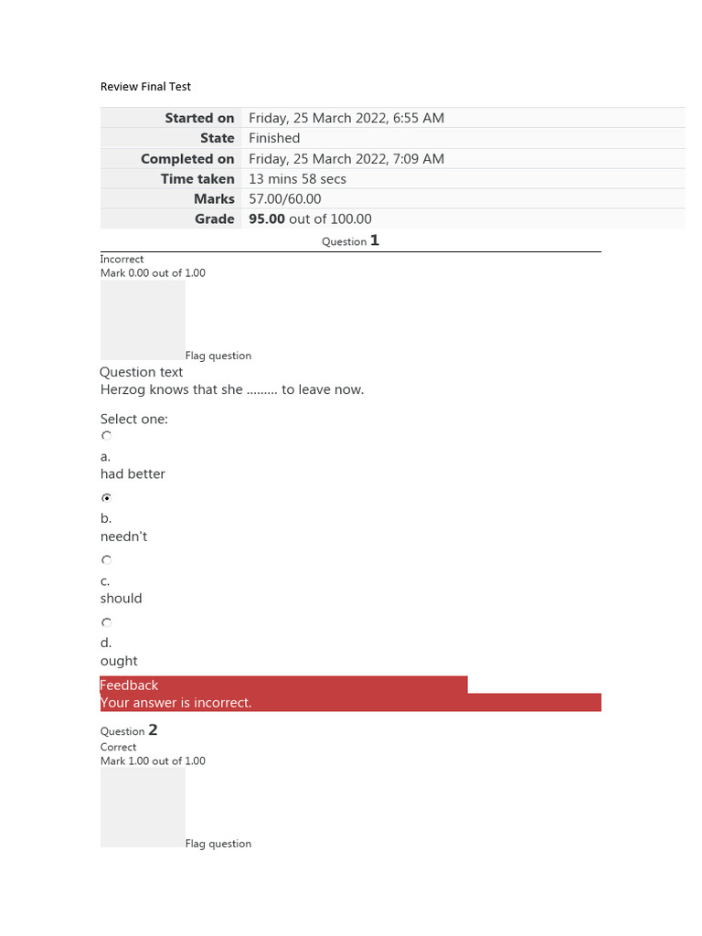 Review Final Test - Eng Composition | PDF | Libraries | Teachers