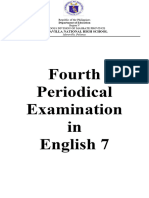 FOURTH Quarter Examination in English 7 1