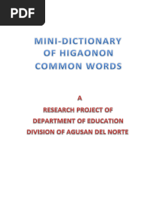 Higaonon Dictionary Final