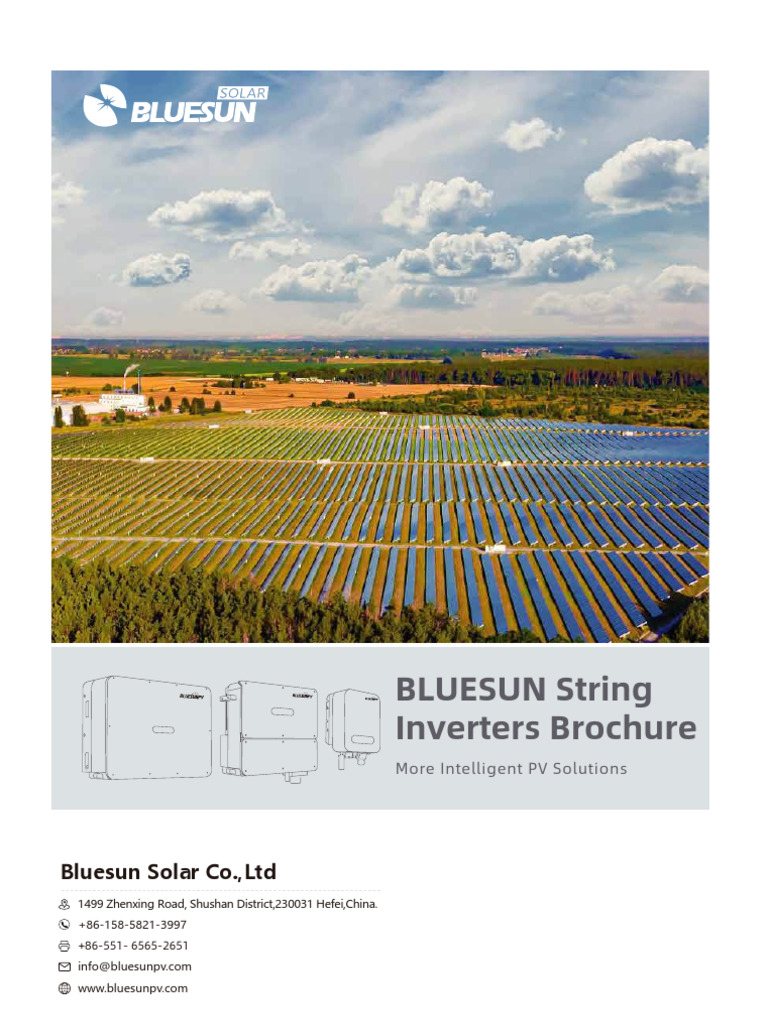 Bluesun String Inverters Overview | PDF | Power Inverter | Alternating ...
