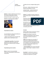 Introdução Á Química - Propriedades Gerais e Específicas