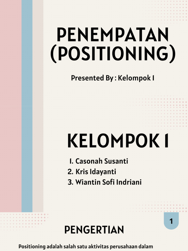 Penempatan (Positioning) | PDF