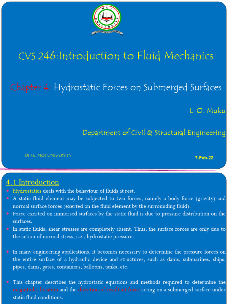 Fluid Mechanics for Engineering Students | PDF | Buoyancy | Pressure