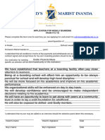 Boarding House Application Form