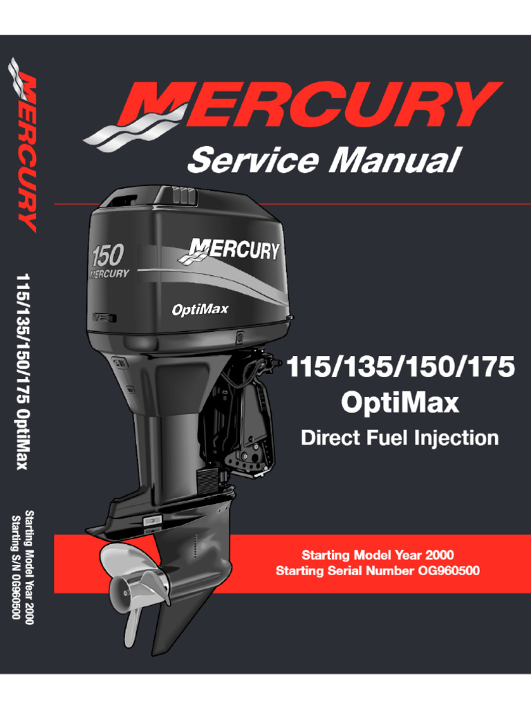 2001 Mercury 150 HP 2 Stroke Optimax Outboard Power Trim