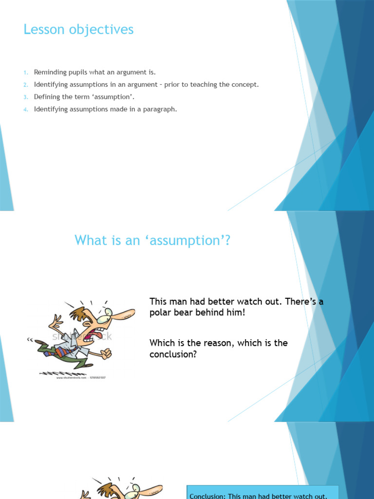 Assumptions 2023-11-01 11 - 21 - 34 | PDF | Argument | Reason