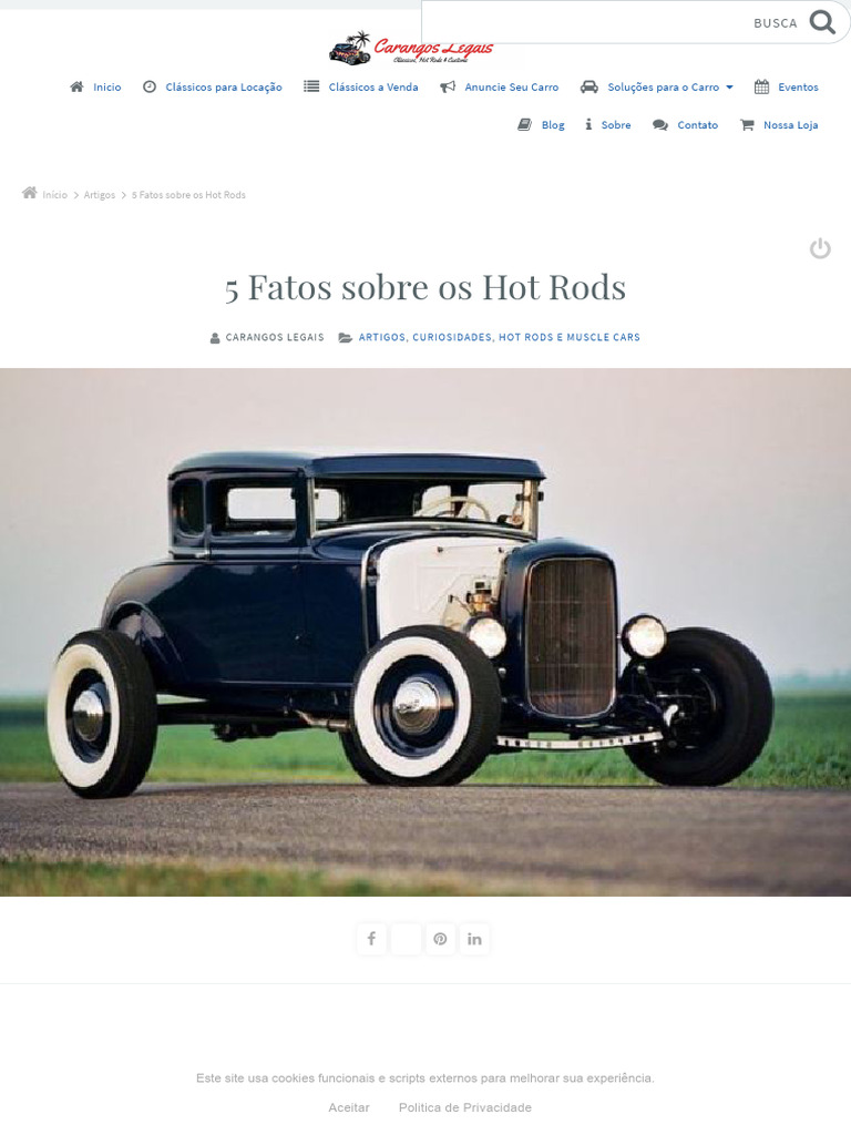 5 Fatos sobre os Hot Rods - Carangos Legais | PDF | Carro | Motores