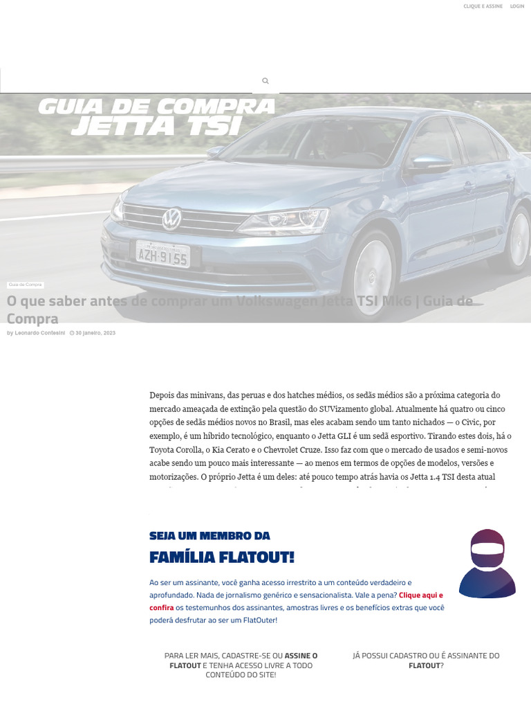 Guia de Compra do Volkswagen Jetta TSI | PDF | Sedan (automóvel ...