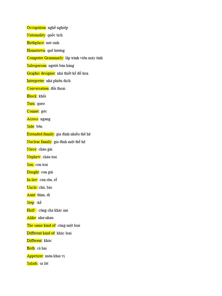 Vocabulary Top Notch 1 PDF