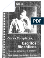 Edith Stein Obras Completas Vol III Escr