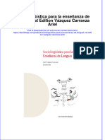 Full Download Sociolinguistica para La Ensenanza de Lenguas 1St Edition Vazquez Carranza Ariel Online Full Chapter PDF