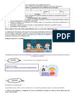 GUÍA INTEGRAL DE APRENDIZAJE No2 - Ciencias Naturales - Grado 1°