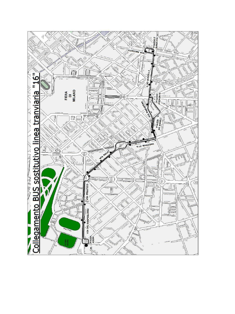 fermate tram 16 milano mappa