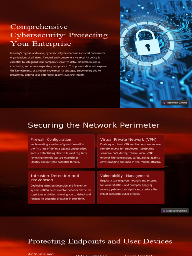 Comprehensive Cybersecurity Protecting Your Enterprise | PDF | Computer ...
