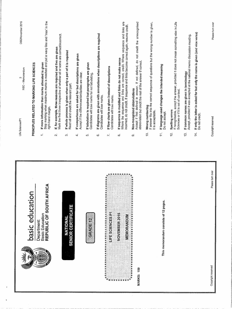 2015 Nov P1 Memo | PDF