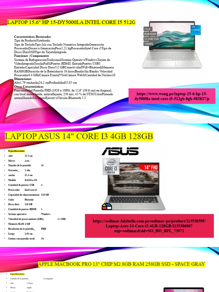 Laptop 15 | PDF | Microprocesador | Ordenador portátil