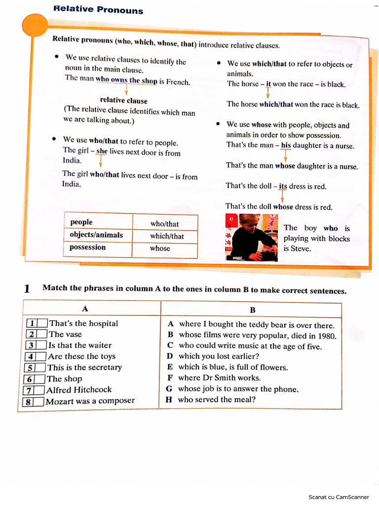 Relative Pronouns and Relative Clauses | PDF