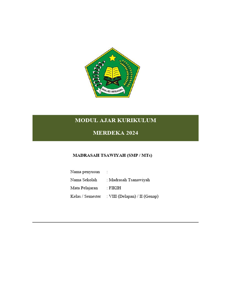 Modul Ajar Fiqih Haji Dan Umroh Pdf