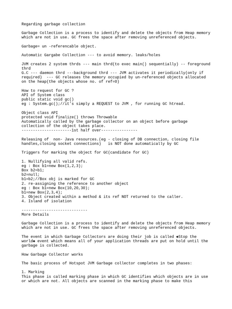 Understanding Java Garbage Collection | PDF | Computing Platforms ...