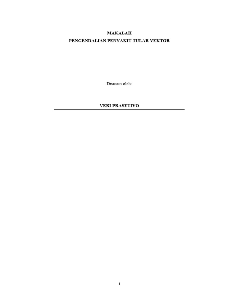 Pengendalian Penyakit Tular Vektor | PDF