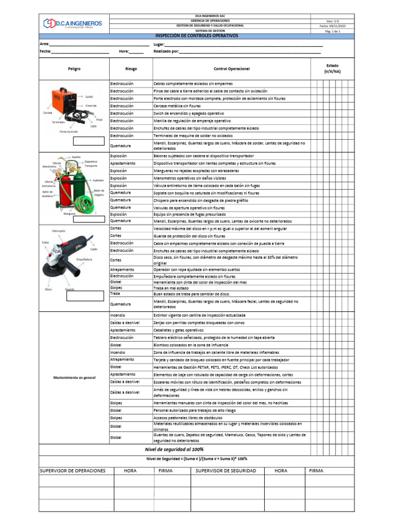 RG Check List Soldadura Oxicorte. | PDF | Soldadura | Construcción