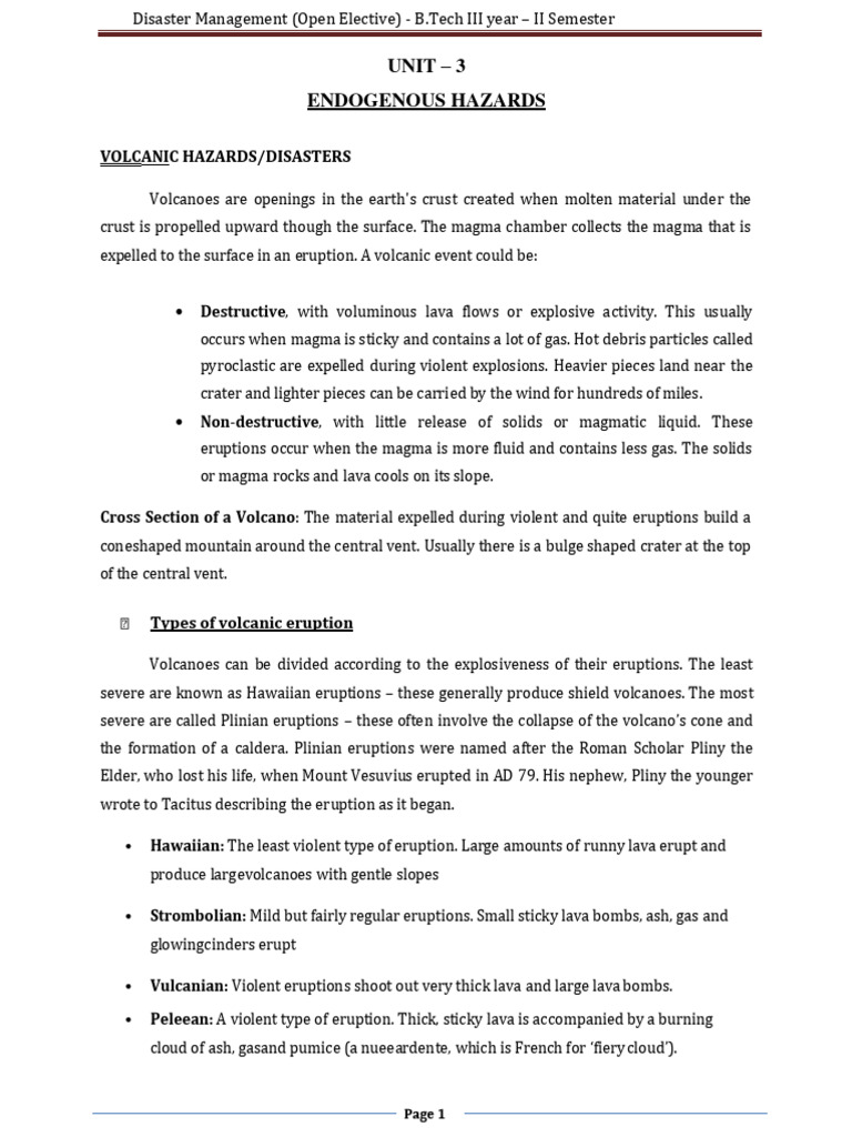 Understanding Volcanic Hazards and Impacts | PDF | Volcano | Types Of ...