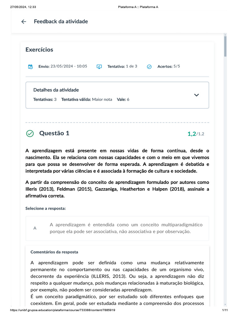 Teorias da Aprendizagem e Multiparadigmas | PDF | Aprendizado | Psicologia