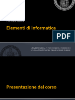 Elementi Di Informatica: Prof. Mario Magliulo