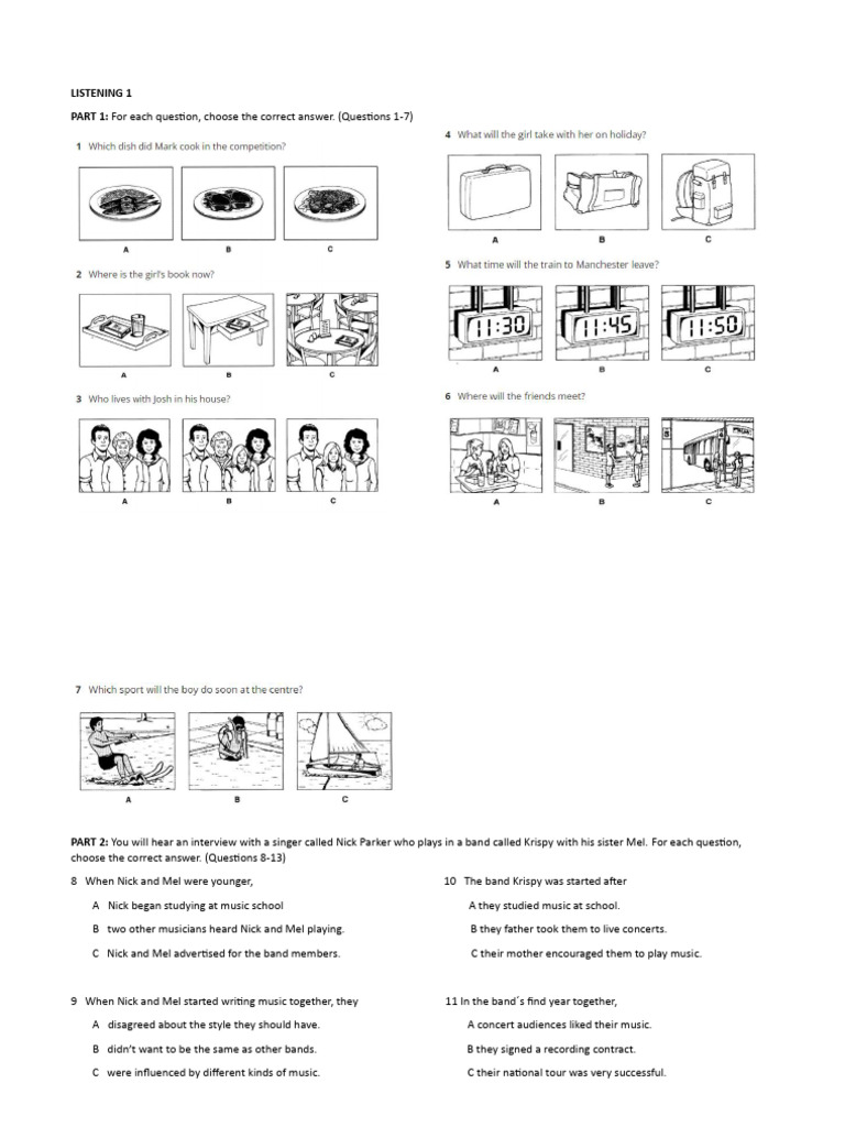 Listening B1 Pdf Entertainment