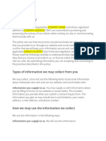 GDPR Privacy Notice Template | PDF | Personally Identifiable ...