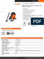 Aspiradora de Sólidos y Líquidos, 6 Gal, Plástica, Truper: CÓDIGO: 12092 CLAVE: ASP-06