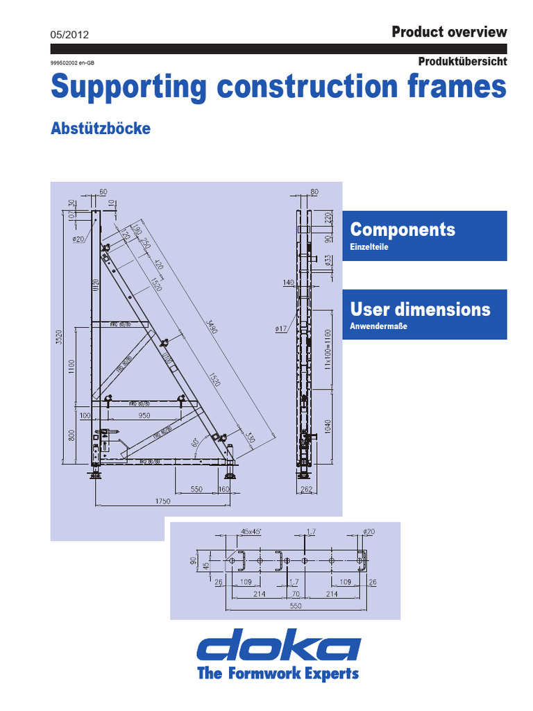 Supporting Construction Frame Components | PDF | Screw | Scaffolding